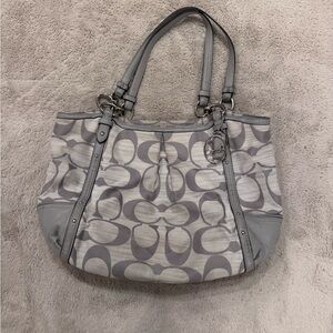 Coach Gray Signature C Shoulder Tote